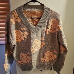 Floral Knit Sweater